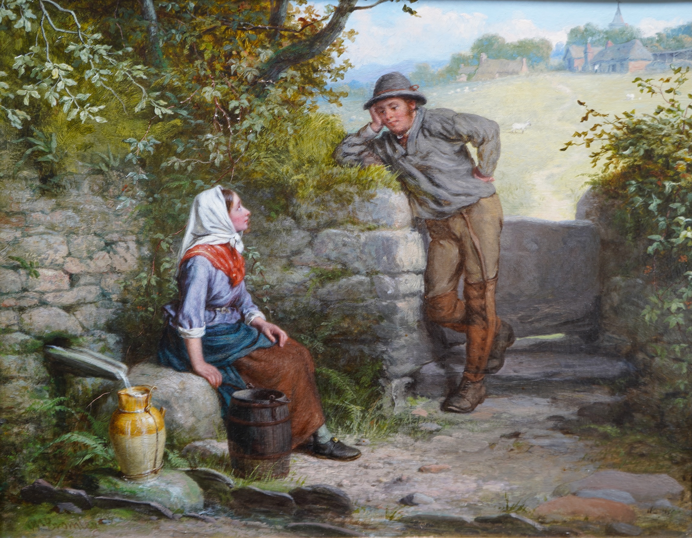 William Bromley III, (1816-1890), 'A Gossip at the Spring'